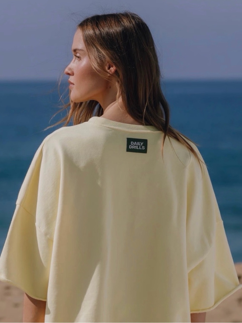 Daily Drills Women's Soft Pastel Yellow Crewneck Sweatshirt